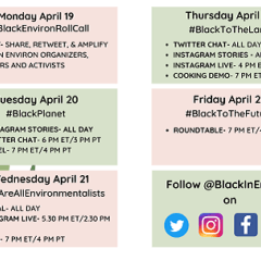 April 19-23, 2021 is Black in Environment Week 
