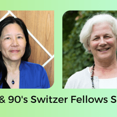 headshots of sue and marcy with event details written below