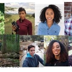 A collage of headshots of Black mammalogists 